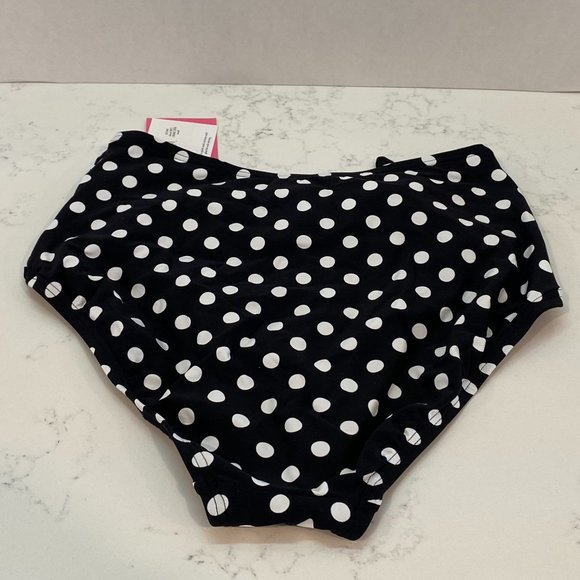 NWT Kate Spade Lia Dot Tie High Waisted Bikini Bottoms - Picture 3 of 8